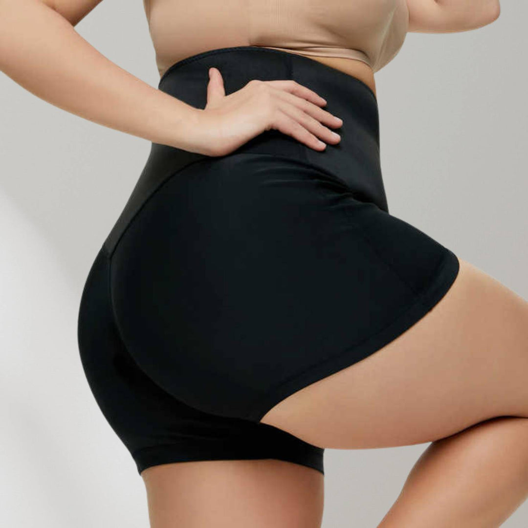 High waist shapewear sweatpants for women, offering thermal compression & waist training for fitness.