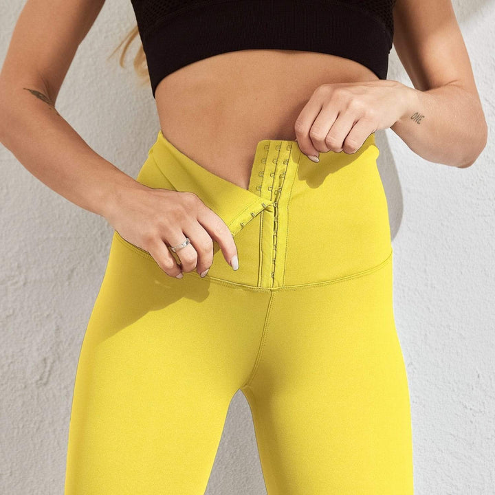 Durable women's shaping activewear leggings, providing a smooth silhouette and high waist support.