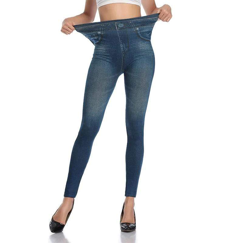 Slimming high-waist women's jeans leggings, providing a smooth silhouette and all-day comfort.