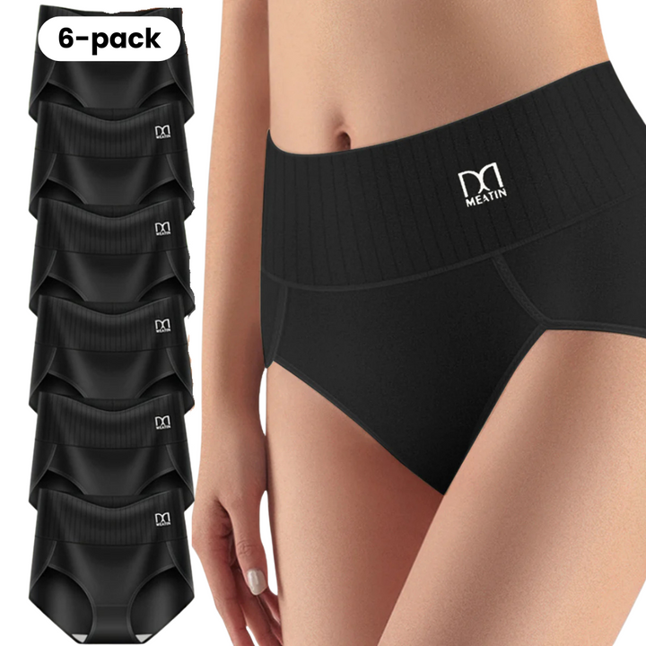 Women's high-waist shaping underwear 6-pack for everyday tummy control & comfort.
