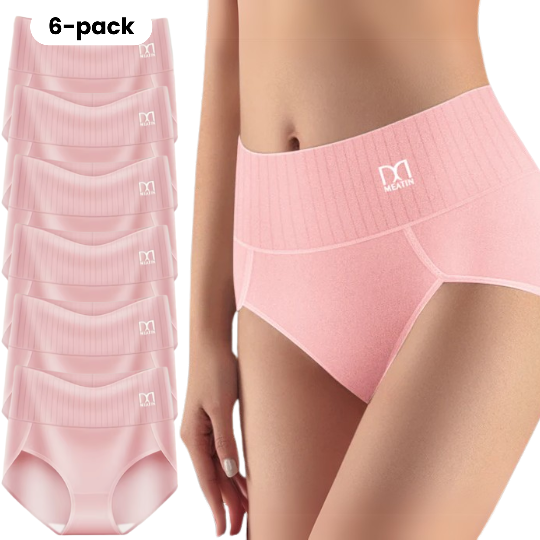 Tummy control high-waist shaping underwear 6-pack for women, seamless & comfortable fit.