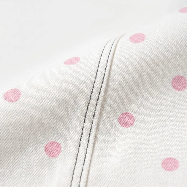 Comfortable women's dotted barrel pants, high-waisted, perfect for versatile summer fashion.