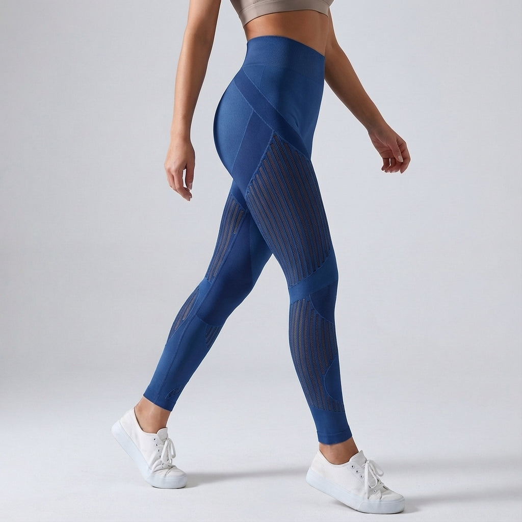 Women's seamless yoga pants, high-waisted compression in black, perfect for active workouts