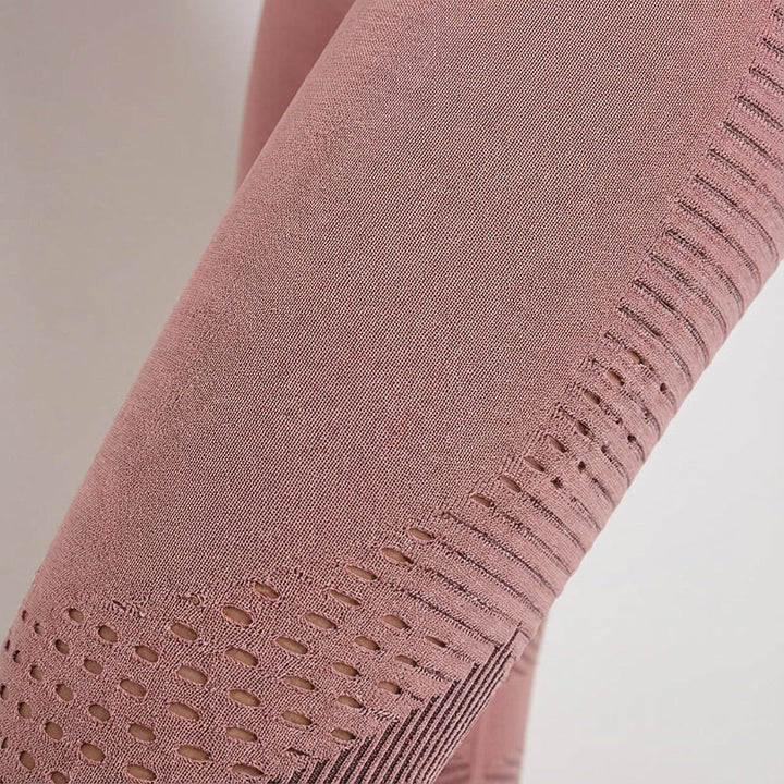 Black women's performance leggings, high-waisted stretchy activewear for fitness