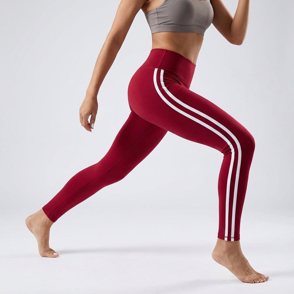 Gym wear high-waisted seamless leggings, Raquel style, opaque and breathable activewear