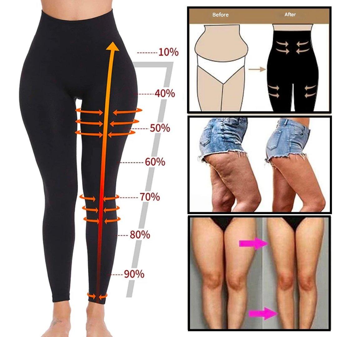 Fashionable women's high-waisted shaping leggings, ideal for active lifestyles & everyday elegance.