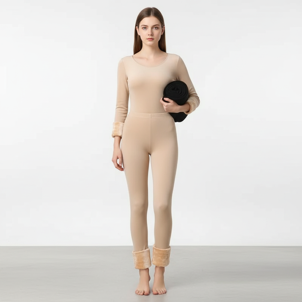 Soft, warm women's velvet leggings with high waist, ideal for casual fashion and comfort.