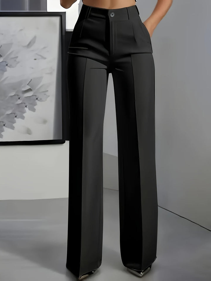 Versatile women's high-waist wide-leg pants, perfect for office, business casual, or comfortable everyday fashion wear.
