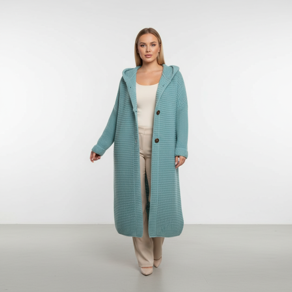 Casual women's hooded knit waistcoat vest, designed for effortless layering and autumn fashion