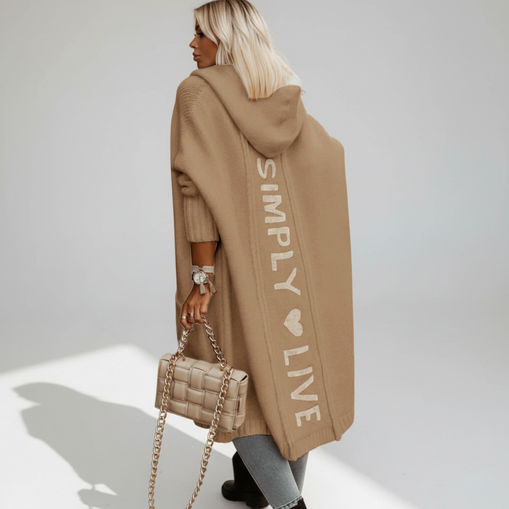 Casual knitwear: women's hooded long cardigan sweater