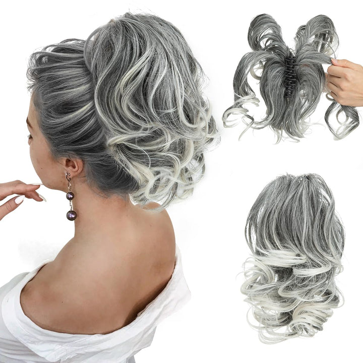 Blonde curly ponytail hair extension, perfect for instant volume & stylish look.