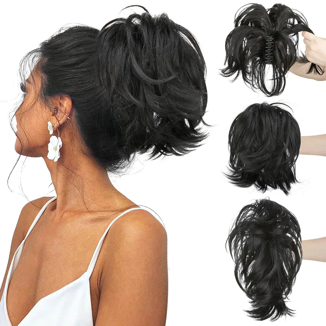 Easy-to-attach TwistPop ponytail hair extension for women. Instant volume for quick styles.