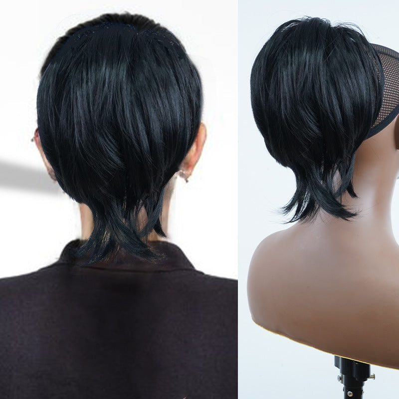 Women's instant volume ponytail extension, TwistPop synthetic hair for quick, heat-resistant styling.