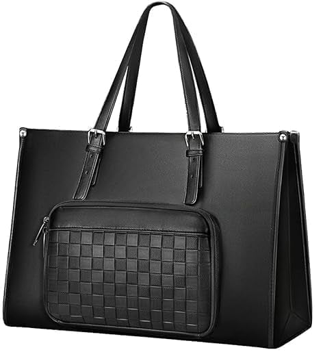 Stylish women's insulated tote bag with laptop compartment, perfect for work and daily use
