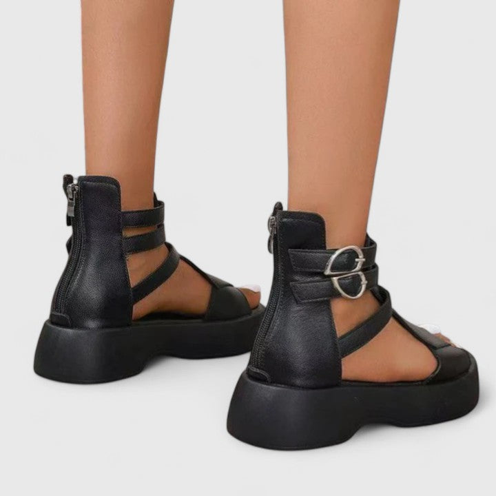 Comfortable Ivana orthopedic platform sandals for women, offering foot health and posture correction.