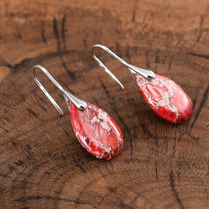 Beautiful jasper gemstone earrings for women, spiritual healing jewelry, a perfect handmade gift idea