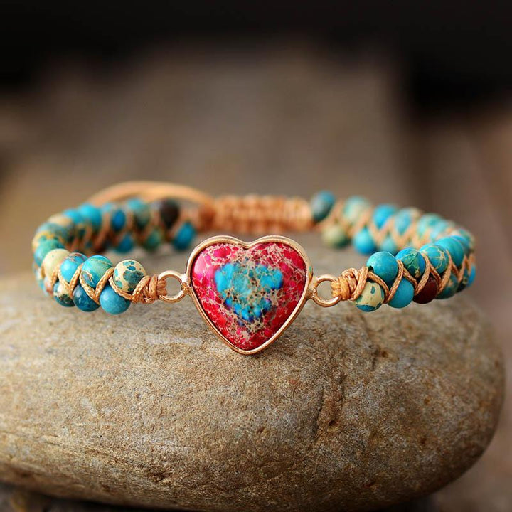 Stylish women's Jasper bracelet with adjustable cord, perfect for everyday wear or special occasions