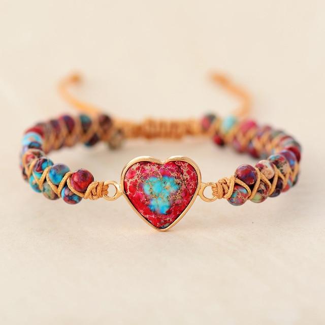 Elegant women's Jasper jewelry, a handmade bracelet crafted from genuine healing crystals