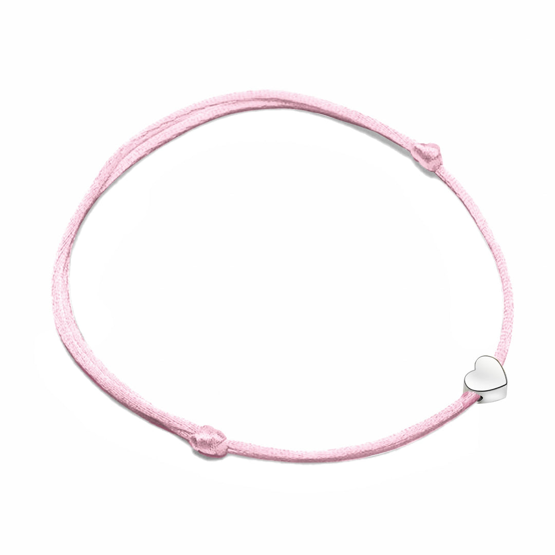 Stack of gold, silver, red, black, pink heart charm adjustable bracelets for women