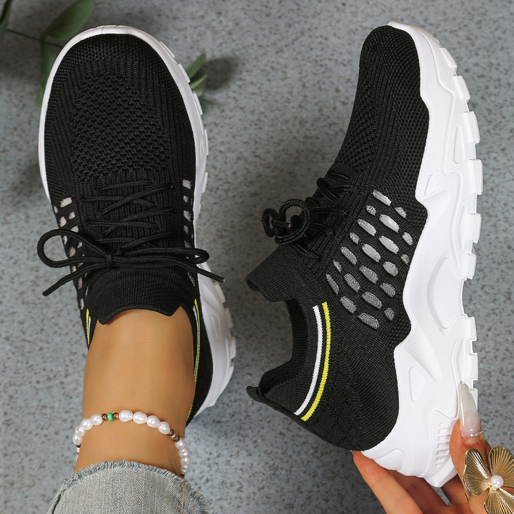 Comfortable women's orthopedic walking sneakers with lace-up design for daily wear & support.