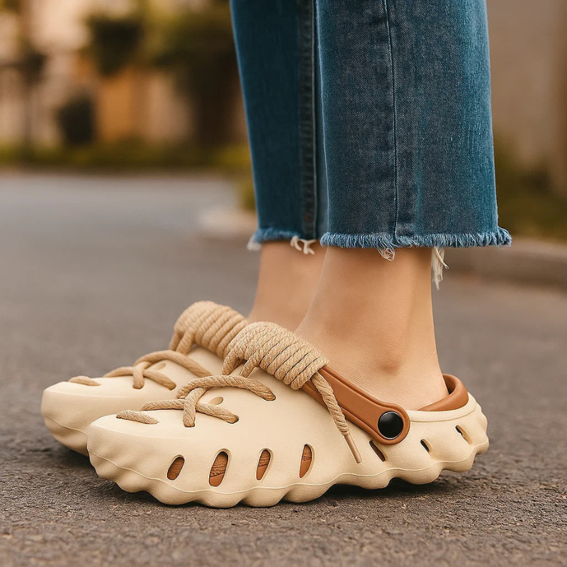 Women's Laced Clogs for ultimate comfort & style. Lightweight, water-friendly slip-on shoes for summer.
