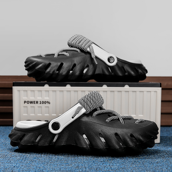 Women's Laced Clogs: Ultimate comfort, lightweight, water-friendly slip-on shoes for sunny days.