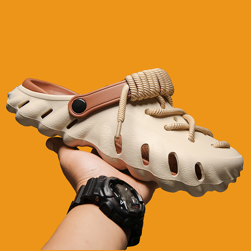Women's summer-ready laced clogs. Comfortable, lightweight, & water-friendly slip-on shoes.