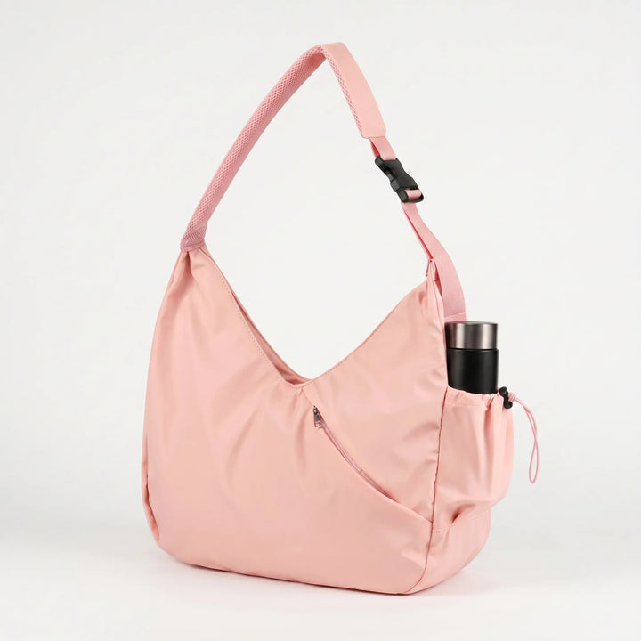 Women's large yoga mat bag & fitness tote. Durable gym carryall with convenient straps for your mat.