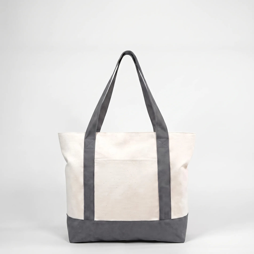 Durable and spacious women's zip tote bag, ideal as a casual shoulder bag for shopping and travel.
