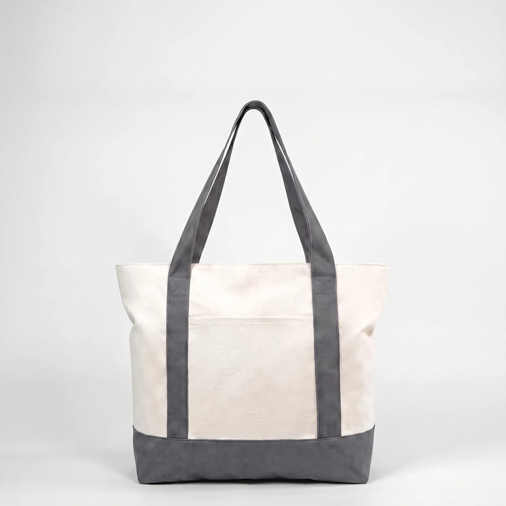 Durable and spacious women's zip tote bag, ideal as a casual shoulder bag for shopping and travel.