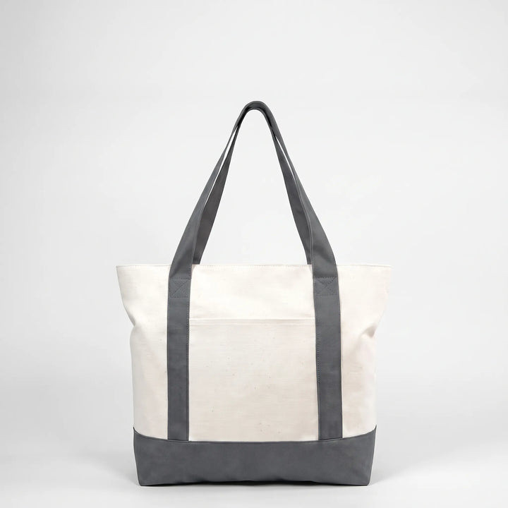 Casual women's large shoulder tote bag with a zip, perfect for work, shopping, or as a travel carry-all.
