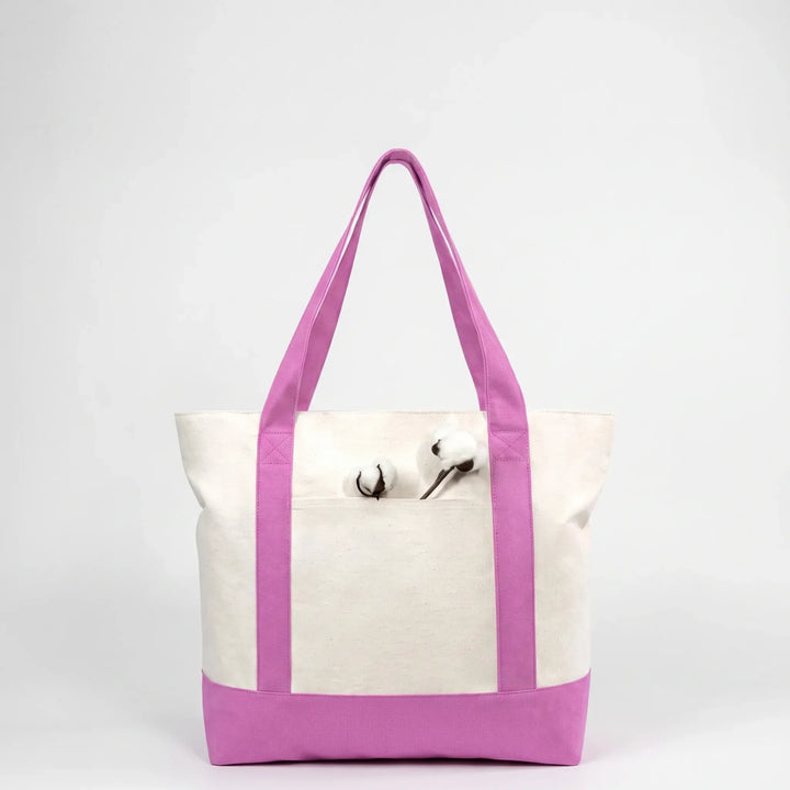 Multi-color zip tote bag for women, a large and durable everyday bag designed for all your essentials.