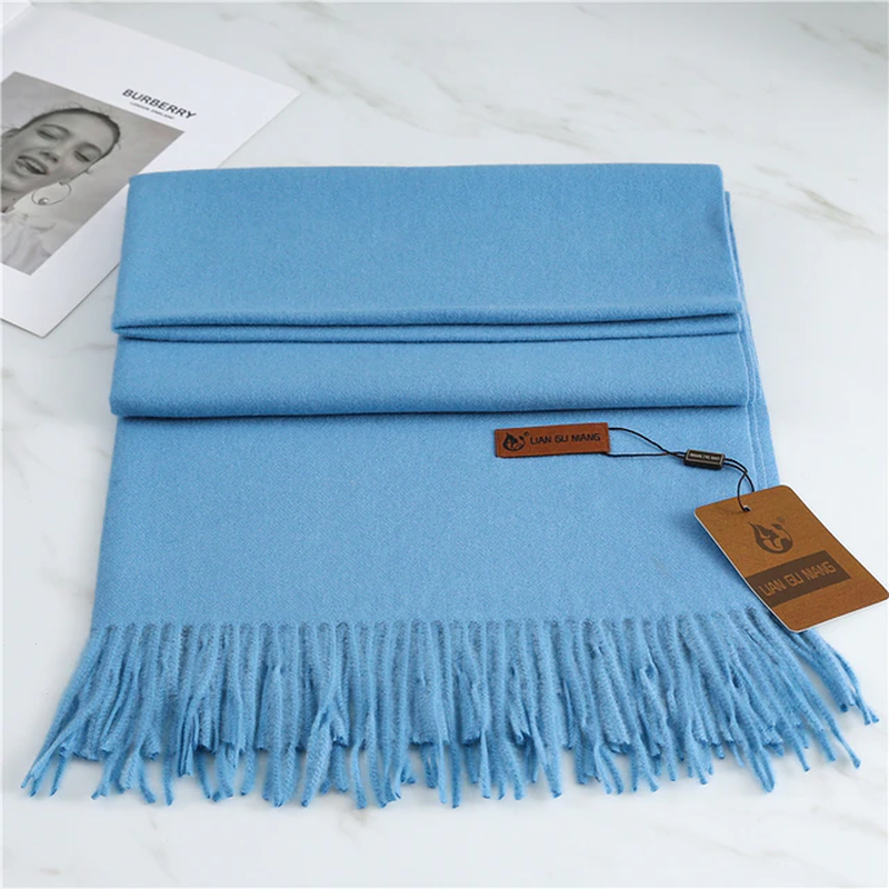 Warm and soft cashmere feel women's scarf, a must-have elegant winter accessory.
