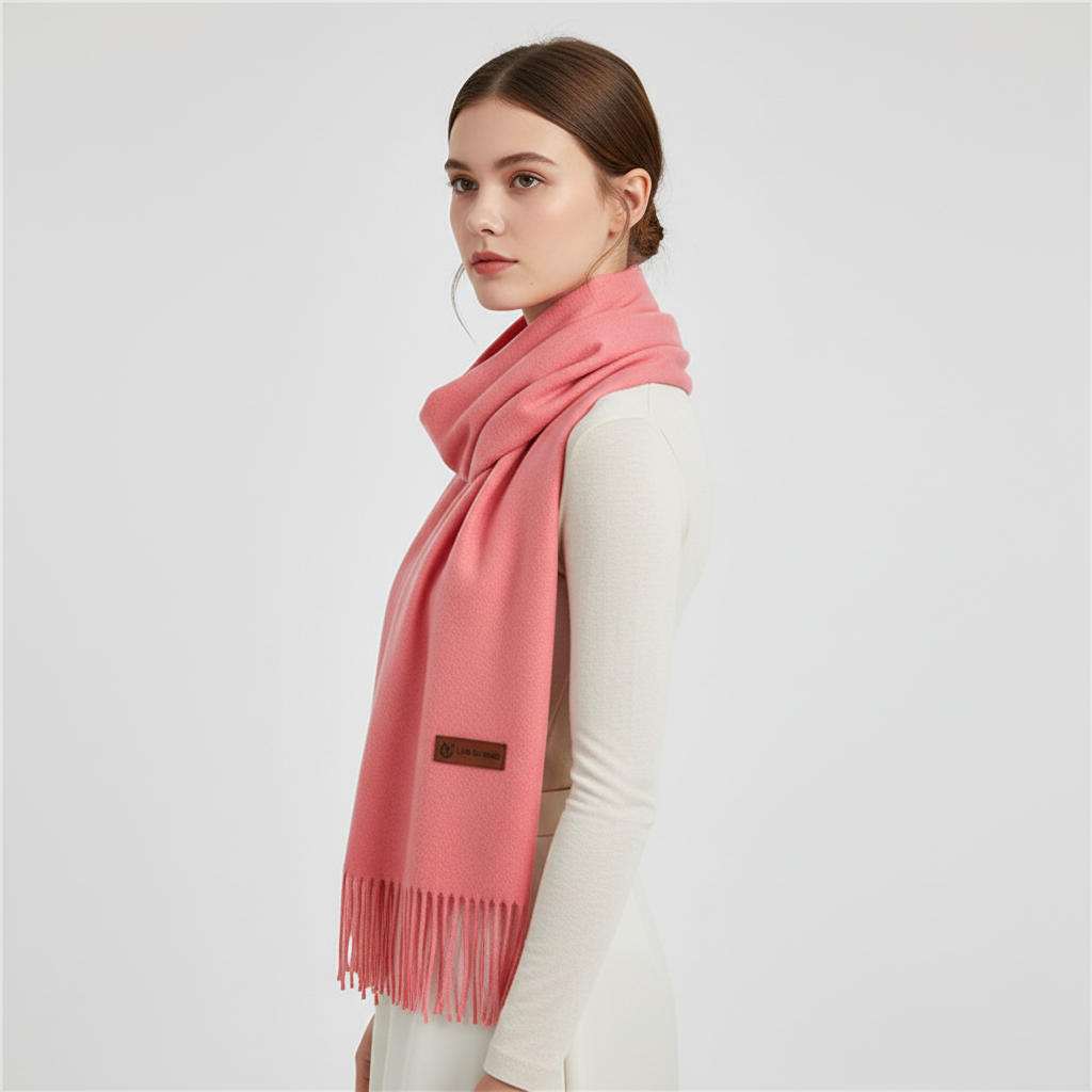 Luxurious soft cashmere feel scarf for women, a large and warm winter accessory.