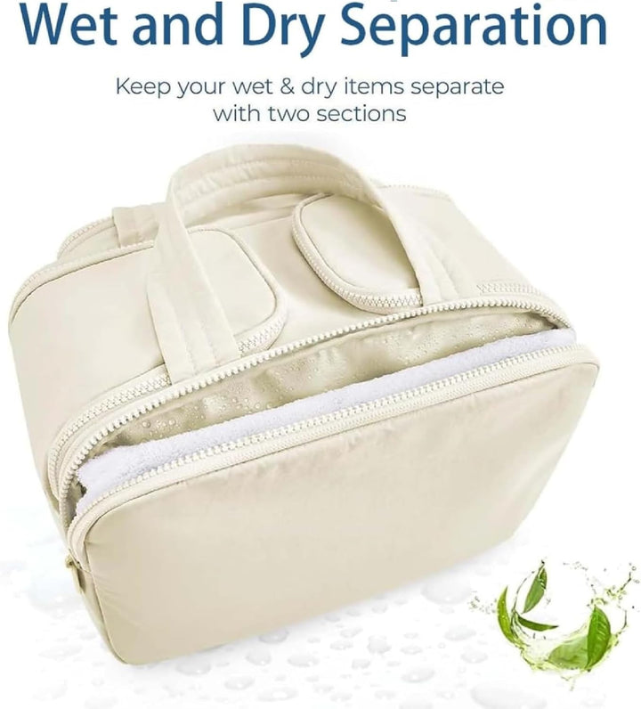 Women's large waterproof beauty case, a portable toiletry and makeup organizer for travel needs