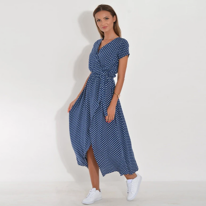 Comfortable women's sleeveless sundress. Lightweight & airy, ideal for summer vacation and beachwear.