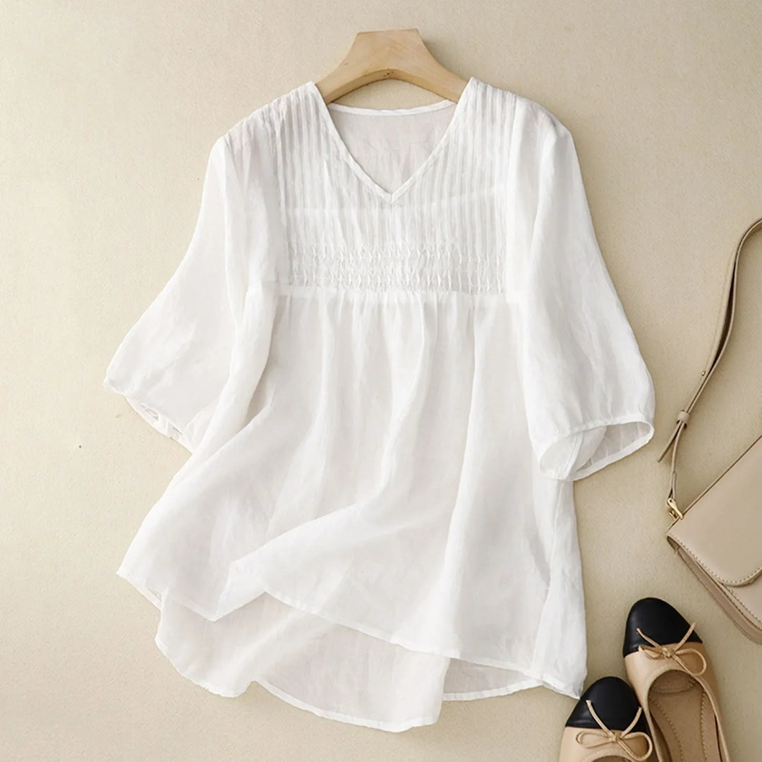 Women's lightweight & breathable long-sleeve casual shirt, perfect for everyday summer or spring wear.