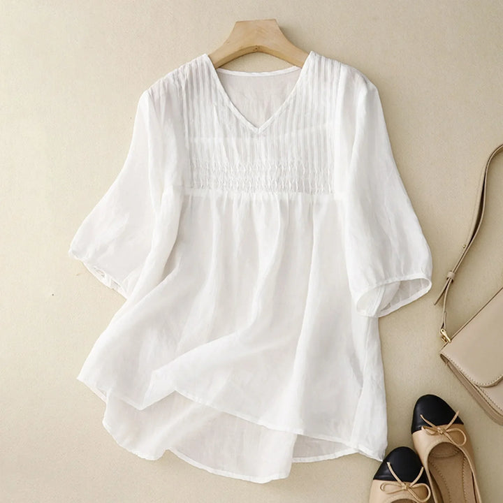 Women's lightweight & breathable long-sleeve casual shirt, perfect for everyday summer or spring wear.