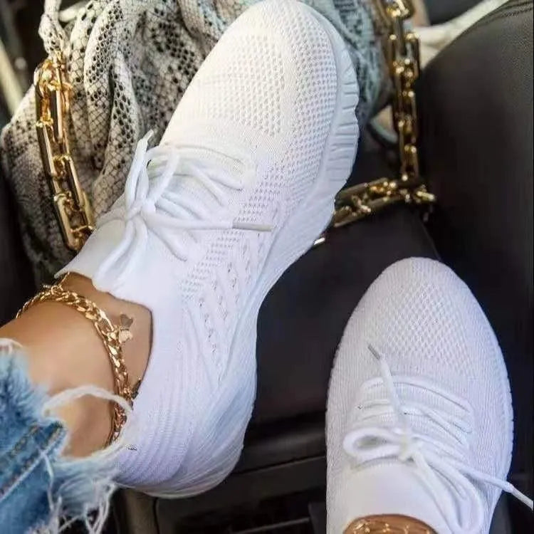 Comfortable women's walking shoes, lightweight & breathable, with non-slip sole for everyday wear.