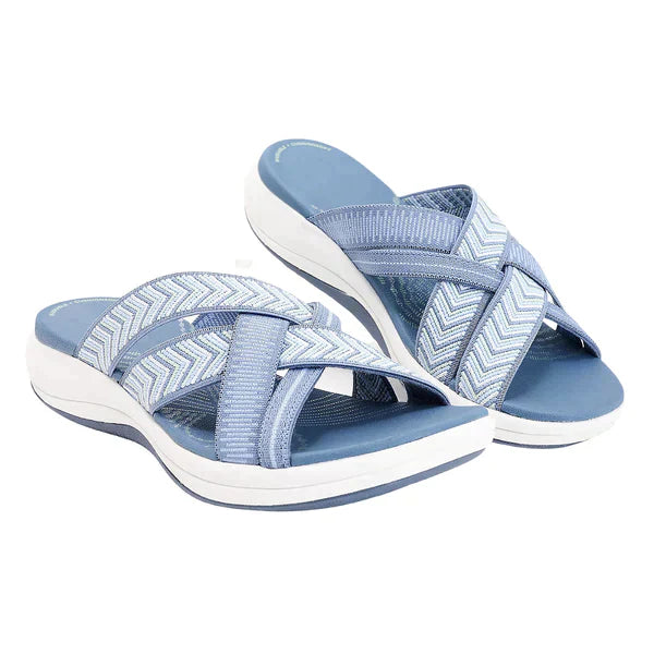 Lightweight women's summer slippers, shock-absorbing for everyday comfort & foot pain relief.