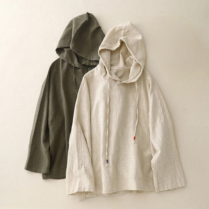 Stylish women's lightweight hoodie, versatile for casual wear & spring layering. Comfortable everyday pullover.