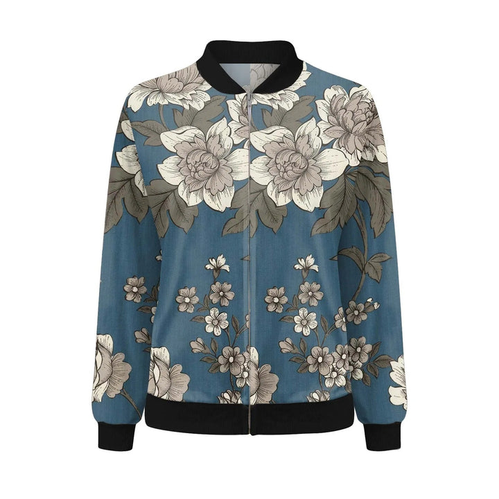 Women's floral print summer jacket. Lightweight & versatile outerwear, great for casual everyday spring fashion.