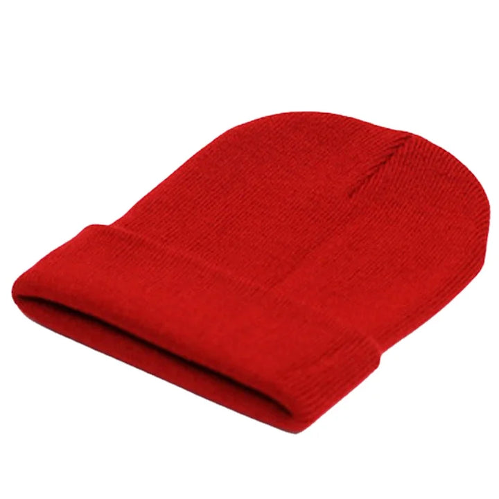 Women's lightweight knit beanie in soft acrylic, perfect casual hat for fall.