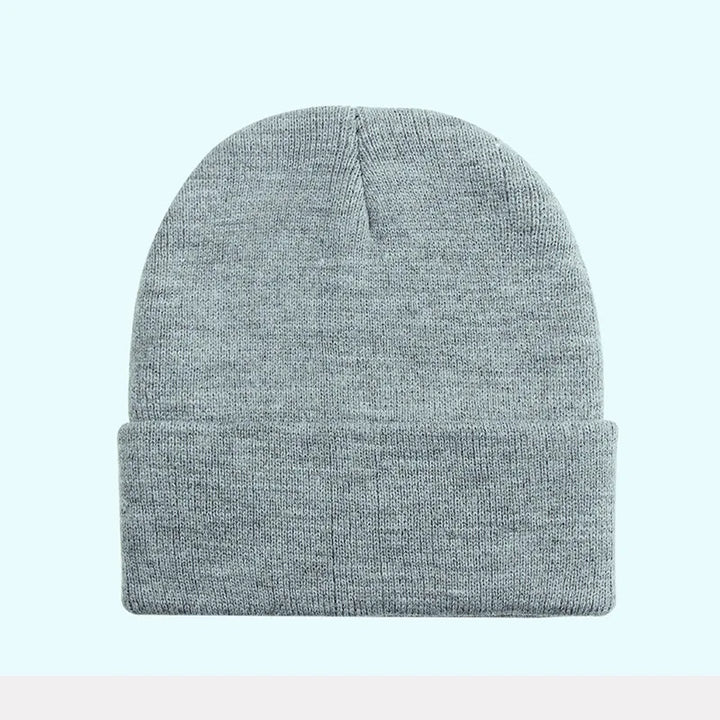 Soft stretch-fit women's knit beanie, perfect for casual lightweight wear.
