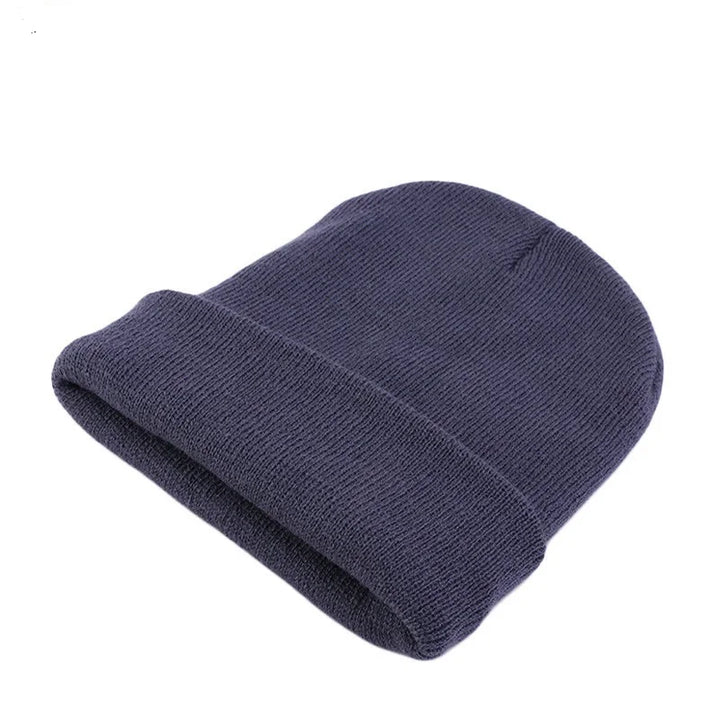Versatile women's casual knit beanie, soft acrylic & lightweight design.