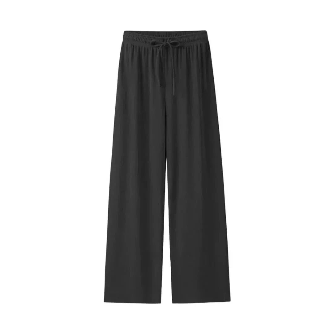 Full shot of women's casual linen blend pants, comfortable and airy