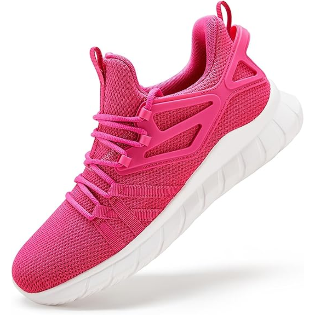 Stylish women's lightweight slip-on walking shoes, featuring a modern mesh textile.