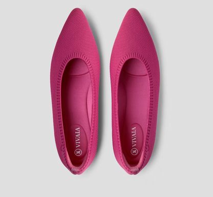 Mila women's comfortable, breathable, flexible ballet flats. Lightweight slip-on spring & summer footwear.