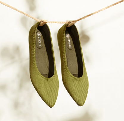 Mila women's spring ballet flats. Lightweight, comfortable, breathable slip-on shoes for casual wear.