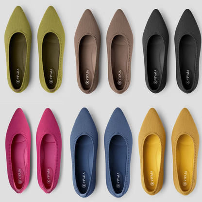 Mila women's ballet flats for all-day comfort. Lightweight, breathable, flexible for spring & summer.